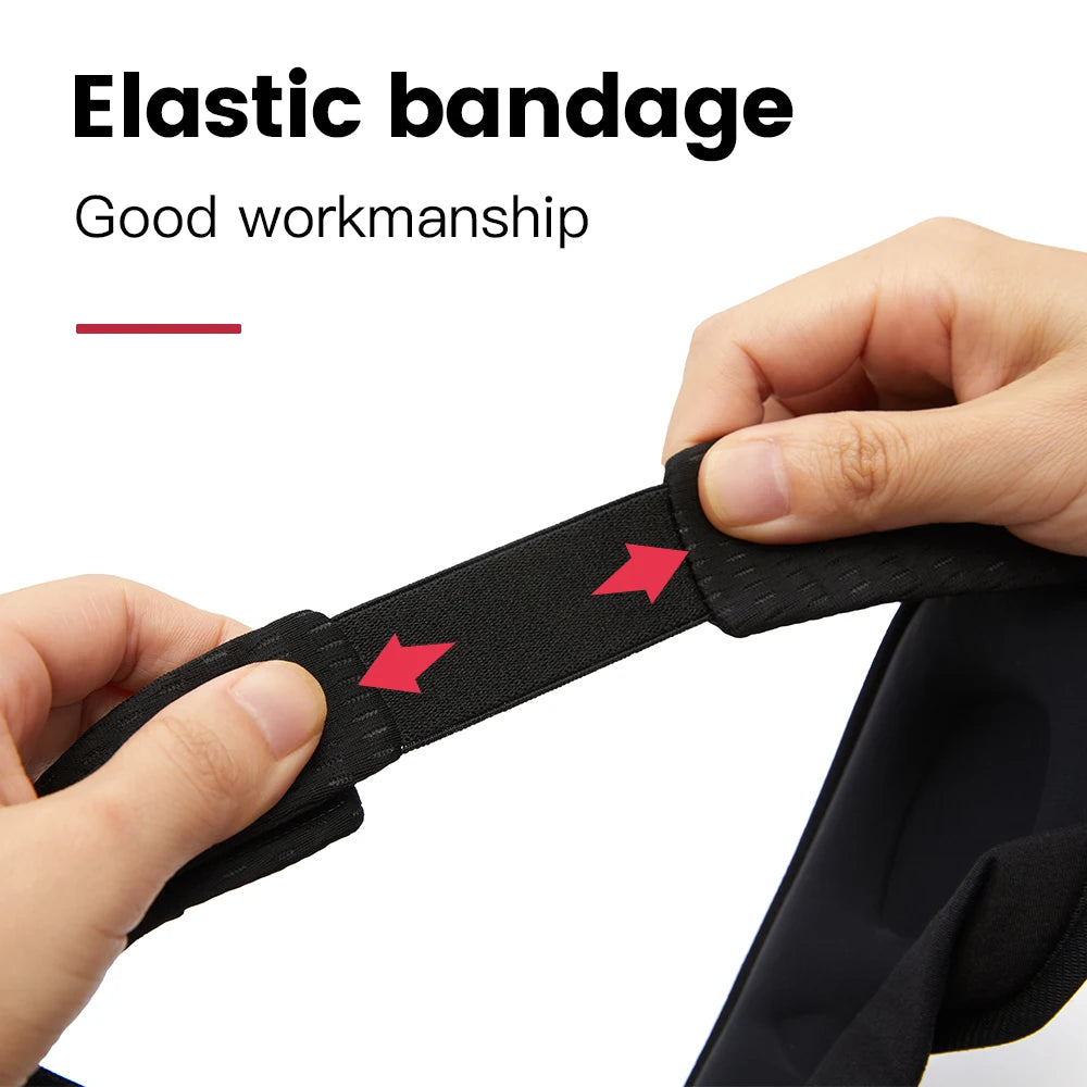 Padded sleep mask designed to block out light for comfortable, uninterrupted sleep.