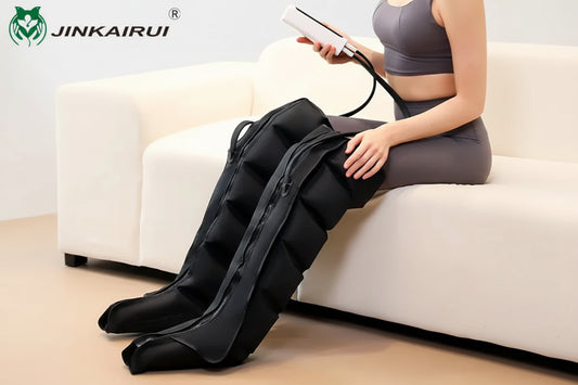 Air Pressure Leg & Foot Massager Boots with Remote — Deep Kneading & Squeeze Relaxation for Calves