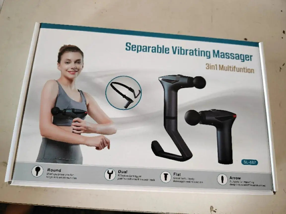Long-Handle Electric Massage Gun – Multifunctional Deep Tissue Muscle Relaxation