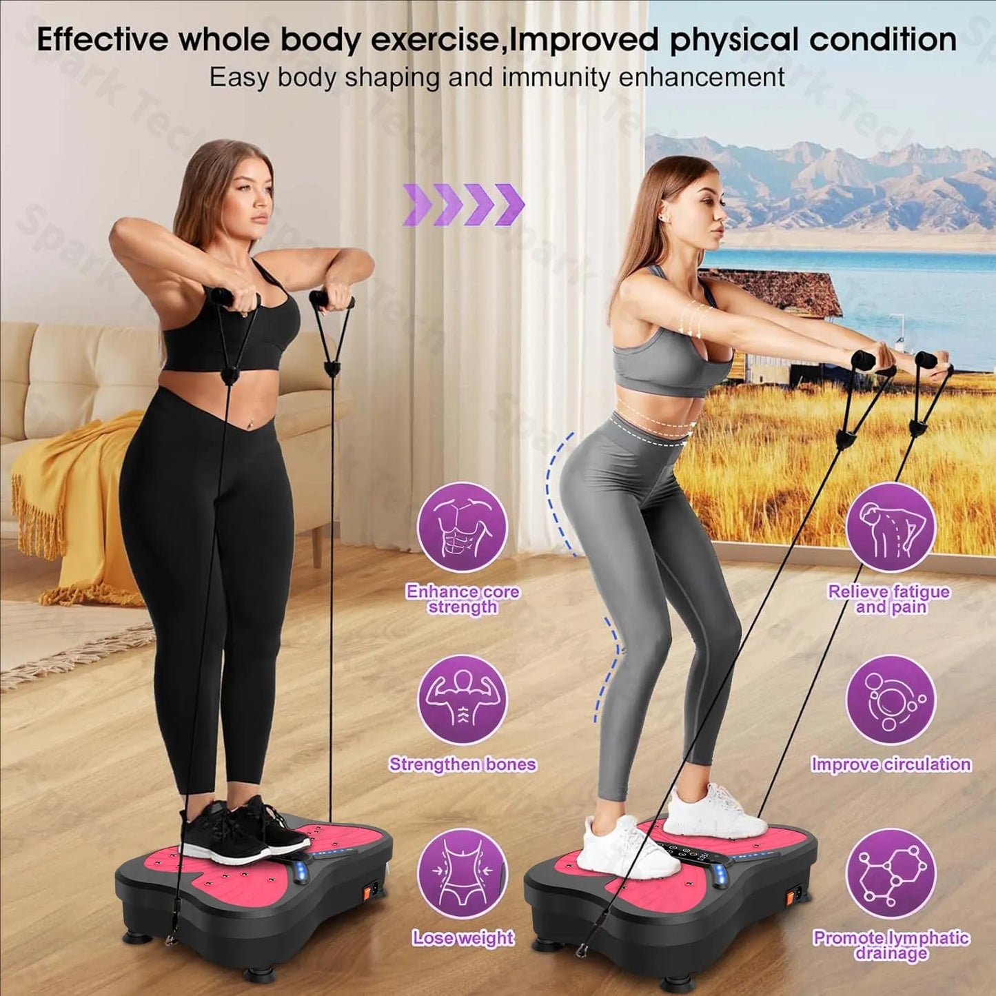 Butterfly Vibration Plate Exercise Machine – Full Body Workout & Muscle Massage (Silent)
