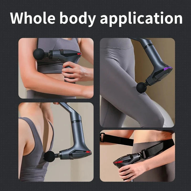 Long-Handle Electric Massage Gun – Multifunctional Deep Tissue Muscle Relaxation