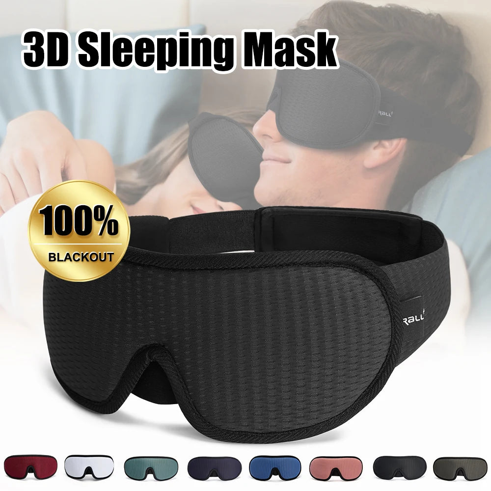Padded sleep mask designed to block out light for comfortable, uninterrupted sleep.