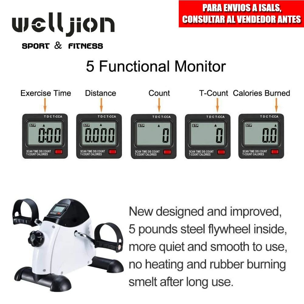 Mini Under-Desk Stationary Pedal Bike with LCD – Home Spinning Exercise Machine